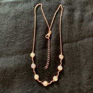 Ethiopian Wello Opal, brown Zircon necklace